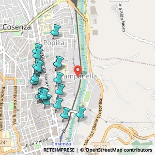 Mappa Via Fratelli F. e V, 87100 Cosenza CS, Italia (0.6225)