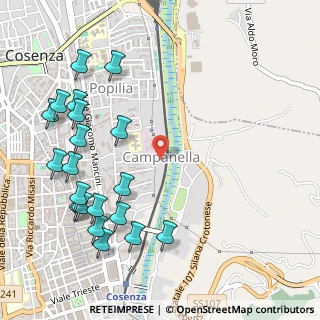 Mappa Via Fratelli F. e V, 87100 Cosenza CS, Italia (0.7145)
