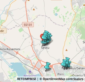 Mappa Via Velio Spano, 09028 Sestu CA, Italia (3.46313)