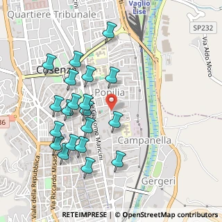 Mappa Via Popilia, 87100 Cosenza CS, Italia (0.5515)