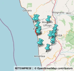 Mappa Via Regina Margherita, 87038 San Lucido CS, Italia (11.03222)