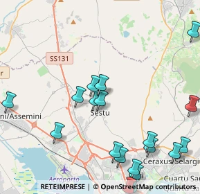 Mappa Via San Lorenzo, 09028 Sestu CA, Italia (6.072)