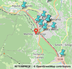 Mappa 39020 Marlengo BZ, Italia (1.98818)