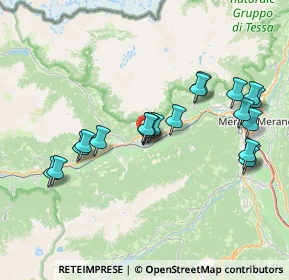 Mappa Via dei Campi, 39025 Naturno BZ, Italia (7.306)