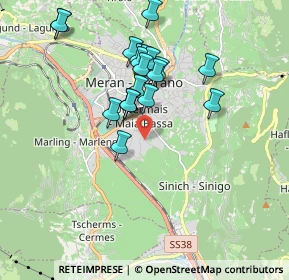 Mappa Via dei Frutteti, 39012 Merano BZ, Italia (1.609)