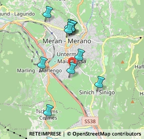 Mappa Via dei Frutteti, 39012 Merano BZ, Italia (2.56214)