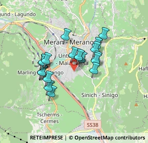 Mappa Via dei Frutteti, 39012 Merano BZ, Italia (1.33)