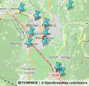 Mappa Via dei Frutteti, 39012 Merano BZ, Italia (2.0375)