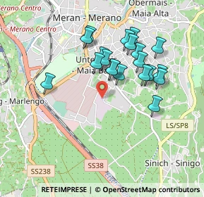 Mappa Via dei Frutteti, 39012 Merano BZ, Italia (0.8035)