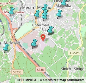 Mappa Via dei Frutteti, 39012 Merano BZ, Italia (0.98923)