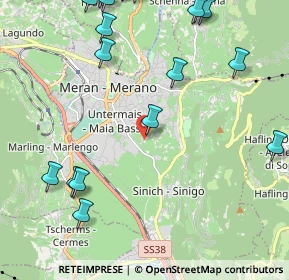 Mappa Via S. Floriano, 39012 Merano BZ, Italia (2.942)