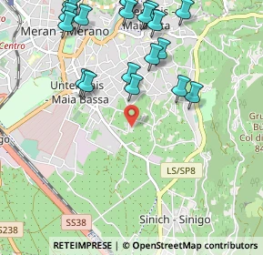 Mappa Via S. Floriano, 39012 Merano BZ, Italia (1.2385)