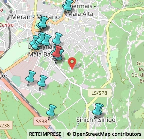 Mappa Via S. Floriano, 39012 Merano BZ, Italia (1.063)
