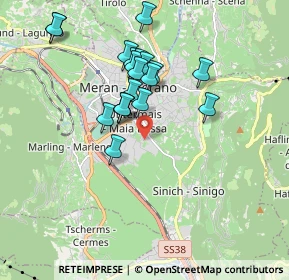 Mappa Via Fornaio, 39012 Merano BZ, Italia (1.569)