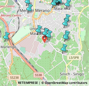 Mappa Via Fornaio, 39012 Merano BZ, Italia (1.2025)