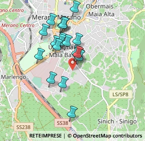 Mappa Via Fornaio, 39012 Merano BZ, Italia (0.754)