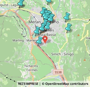 Mappa Via Max Valier, 39012 Merano BZ, Italia (1.8505)