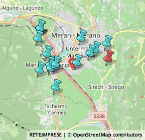 Mappa Via Alois Kuperion, 39012 Merano BZ, Italia (1.61632)