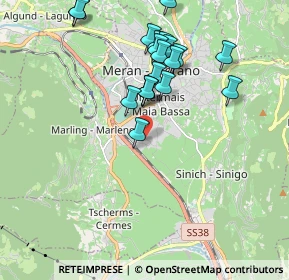 Mappa Via Alois Kuperion, 39012 Merano BZ, Italia (1.8415)