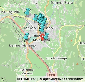Mappa Via dei Prati, 39012 Merano BZ, Italia (1.39)