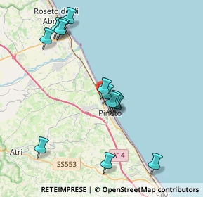 Mappa Via Giordano, 64025 Pineto TE, Italia (4.08143)