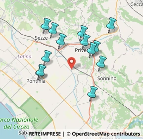 Mappa Via Circondario, 04014 Pontinia LT, Italia (7.44615)