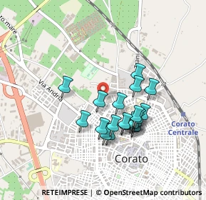 Mappa Via Piemonte, 70033 Corato BA, Italia (0.397)