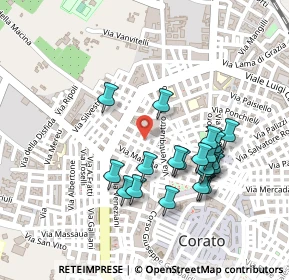 Mappa Via Monte Cengio, 70033 Corato BA, Italia (0.233)