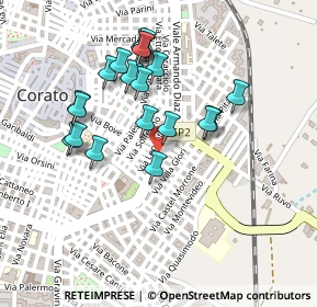 Mappa Via Bove, 70033 Corato BA, Italia (0.227)