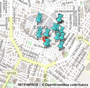 Mappa Via Metastasio, 70033 Corato BA, Italia (0.1685)