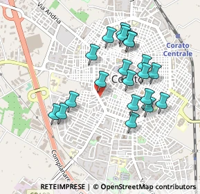 Mappa Via L. Capuana, 70033 Corato BA, Italia (0.453)