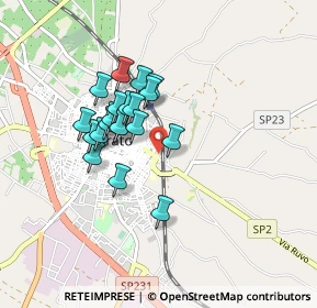 Mappa Via Filippo Meda, 70033 Corato BA, Italia (0.727)