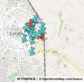 Mappa Via Filippo Meda, 70033 Corato BA, Italia (0.353)