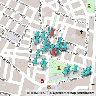 Mappa Via Brancaleone da Roma, 70033 Corato BA, Italia (0.03333)
