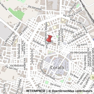 Mappa Via Pasubio, 11, 70033 Corato, Bari (Puglia)