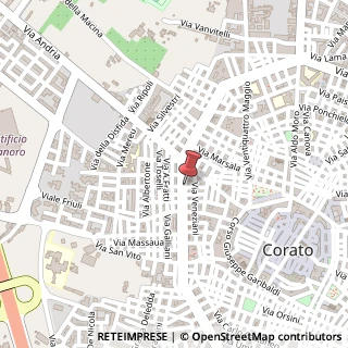 Mappa Via Ettore Fieramosca, 165, 70033 Corato, Bari (Puglia)