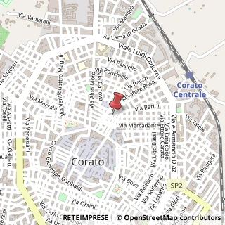 Mappa Via Giorgio Asproni, 37, 70033 Corato, Bari (Puglia)
