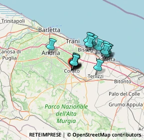 Mappa Via Vincenzo Bellini, 70033 Corato BA, Italia (8.987)