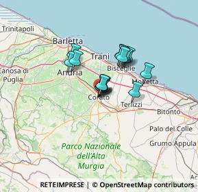 Mappa Via M. d'Ayala, 70033 Corato BA, Italia (8.534)