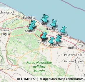Mappa Via M. d'Ayala, 70033 Corato BA, Italia (10.0275)