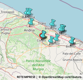 Mappa Via Gaetano Donizetti, 70033 Corato BA, Italia (13.24143)