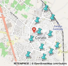 Mappa Via Leonello, 70033 Corato BA, Italia (0.59455)