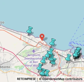 Mappa Via Pizzillo II traversa, 70128 Bari BA, Italia (6.1045)