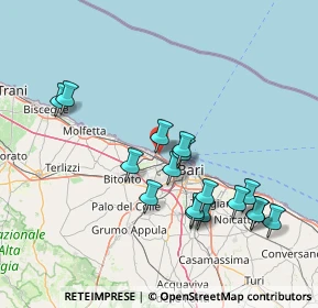 Mappa Strada Pizzillo Calò, 70128 Bari BA, Italia (16.11647)