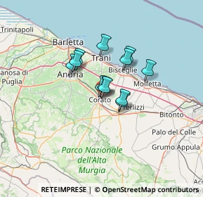 Mappa Via Donatello, 70033 Corato BA, Italia (8.92)