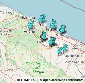 Mappa Via Donatello, 70033 Corato BA, Italia (10.0725)