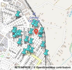 Mappa Via Donatello, 70033 Corato BA, Italia (0.2475)