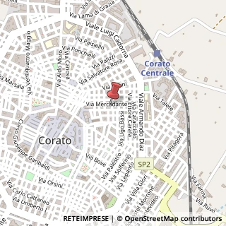 Mappa Via Mercadante, 32, 70033 Corato, Bari (Puglia)