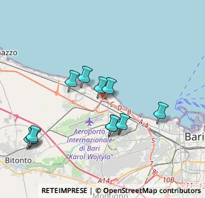 Mappa Traversa al n.10 di, 70128 Bari BA, Italia (3.78727)