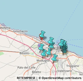 Mappa Traversa al n.10 di, 70128 Bari BA, Italia (7.38429)